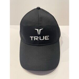 True Hat Trucker Adult Size Adjustable strap Black white NEW NWT